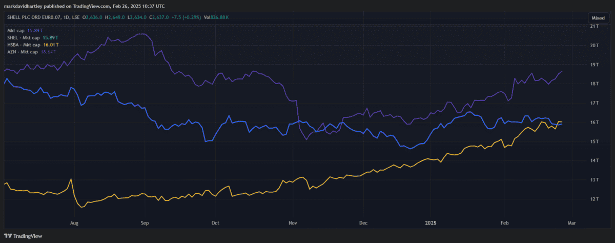 FTSE 100 market caps