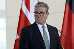 Sir Keir Starmer has signalled that Britain will avoid taking sides in the escalating trade row between the United States and the European Union, insisting that it is in the UK’s “vital interests” to stay on good terms with both allies.