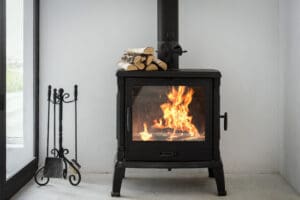Concept,Of,Fireplace,With,Fire,At,Home.,Comfortable,Living,Room