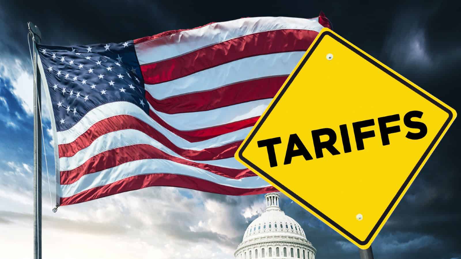 US Tariffs street sign
