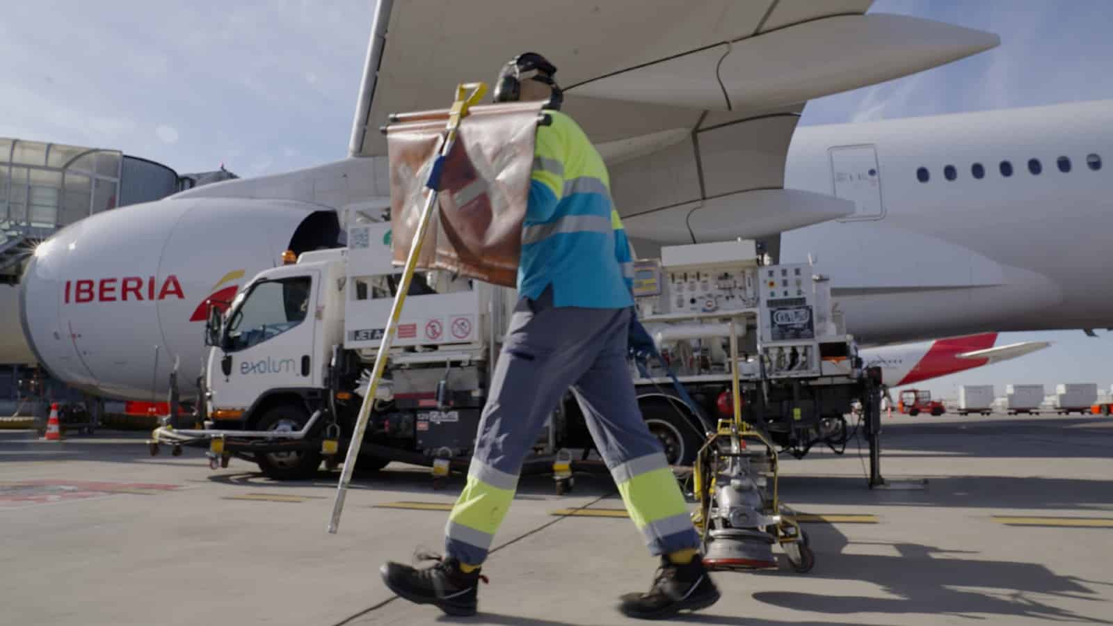 Iberian plane on runway
